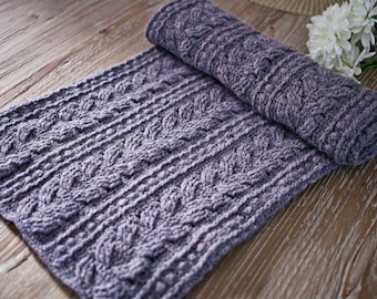 Crochet PATTERN - Cable Scarf (English only)