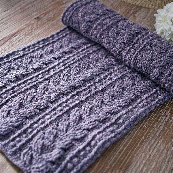 Crochet PATTERN - Cable Scarf (English only)