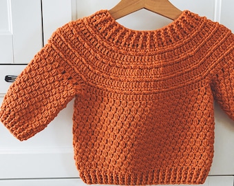 SCHEMA all'uncinetto Maglione a forma di zucca (taglie per