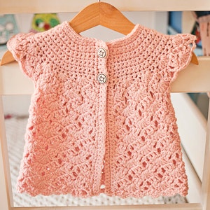 Crochet PATTERN - Zara's Sleeveless Cardigan (sizes toddler up to 10 years) (English only)