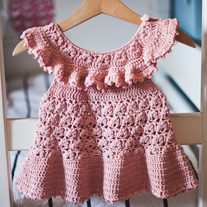 Crochet dress PATTERN - Sweet Pea Dress (sizes from 6-12m up to 8 years) (English only)