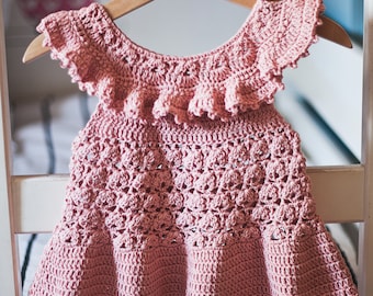 Crochet dress PATTERN - Sweet Pea Dress (sizes from 6-12m up to 8 years) (English only)