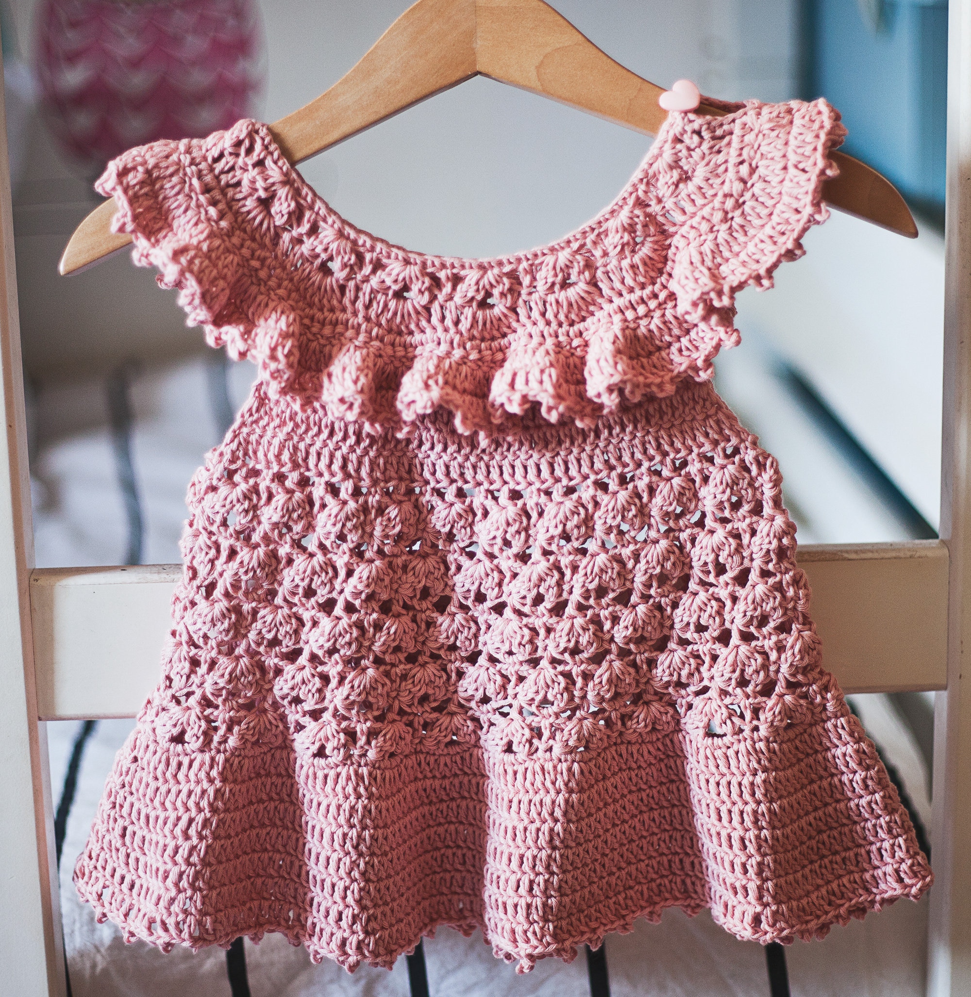 Crochet Dress PATTERN Sweet Pea Dress sizes From 6-12m up to 8 Years  english Only 