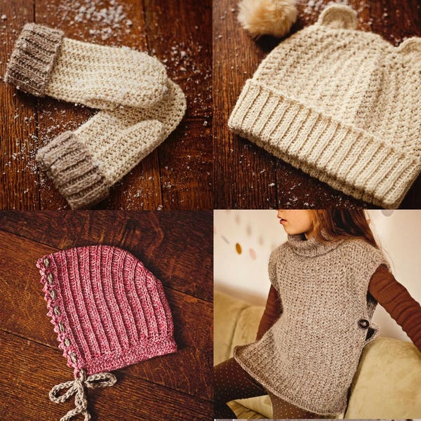 Paquet de motifs au crochet - mini collection d'aspect tricot! (Que l'anglais)