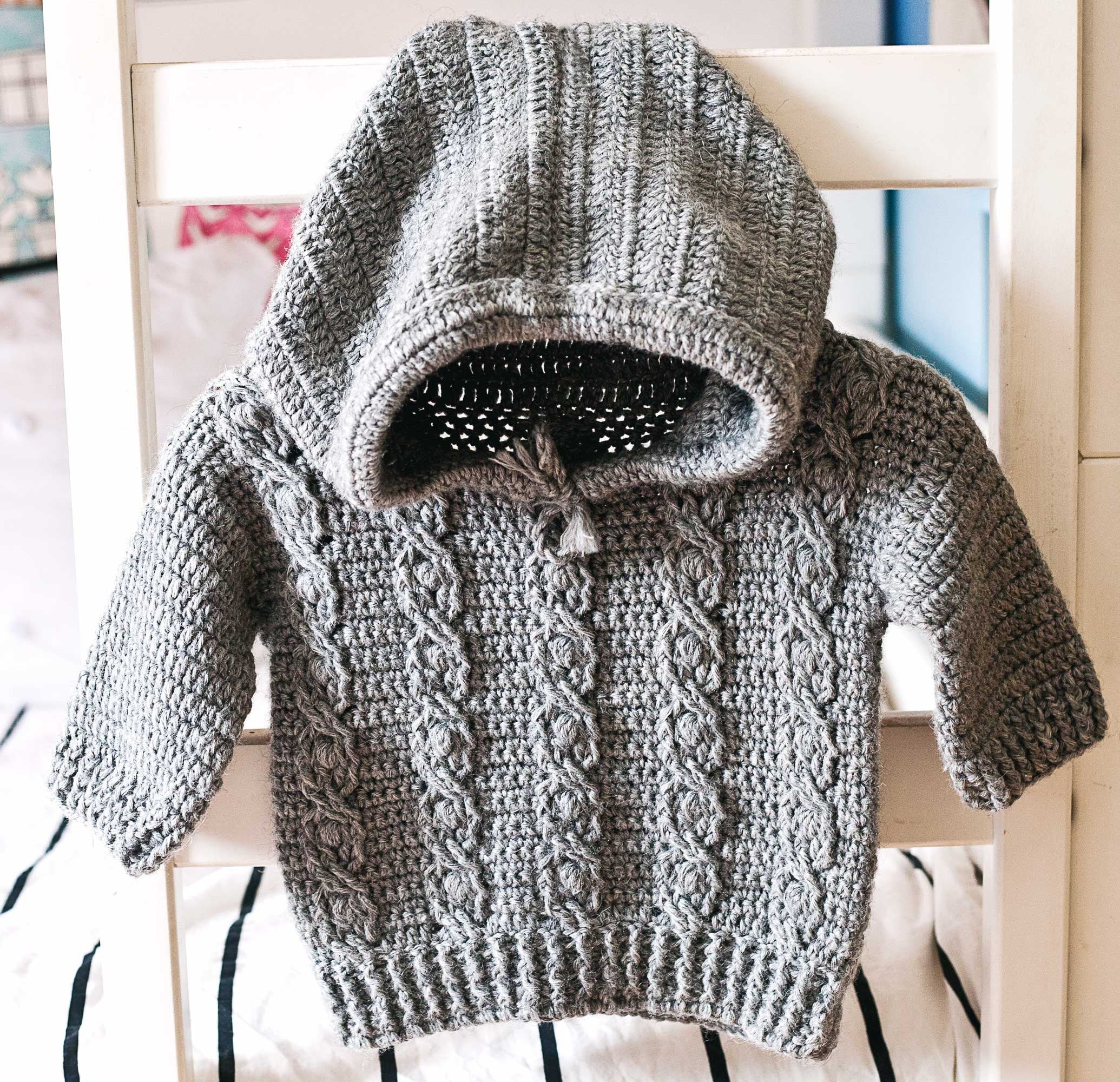 Crochet childs store hoodie pattern