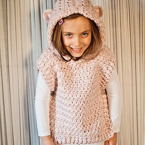 Crochet Pullover PATTERN Hooded Poncho Pullover sizes From 1-2y up to ...