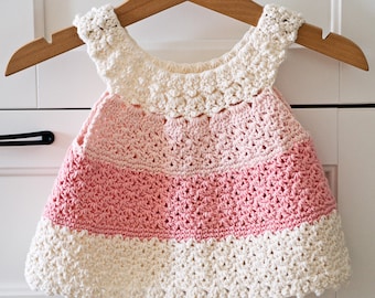 Crochet dress PATTERN - Ombre Dress (sizes up to 8 years) (English only)
