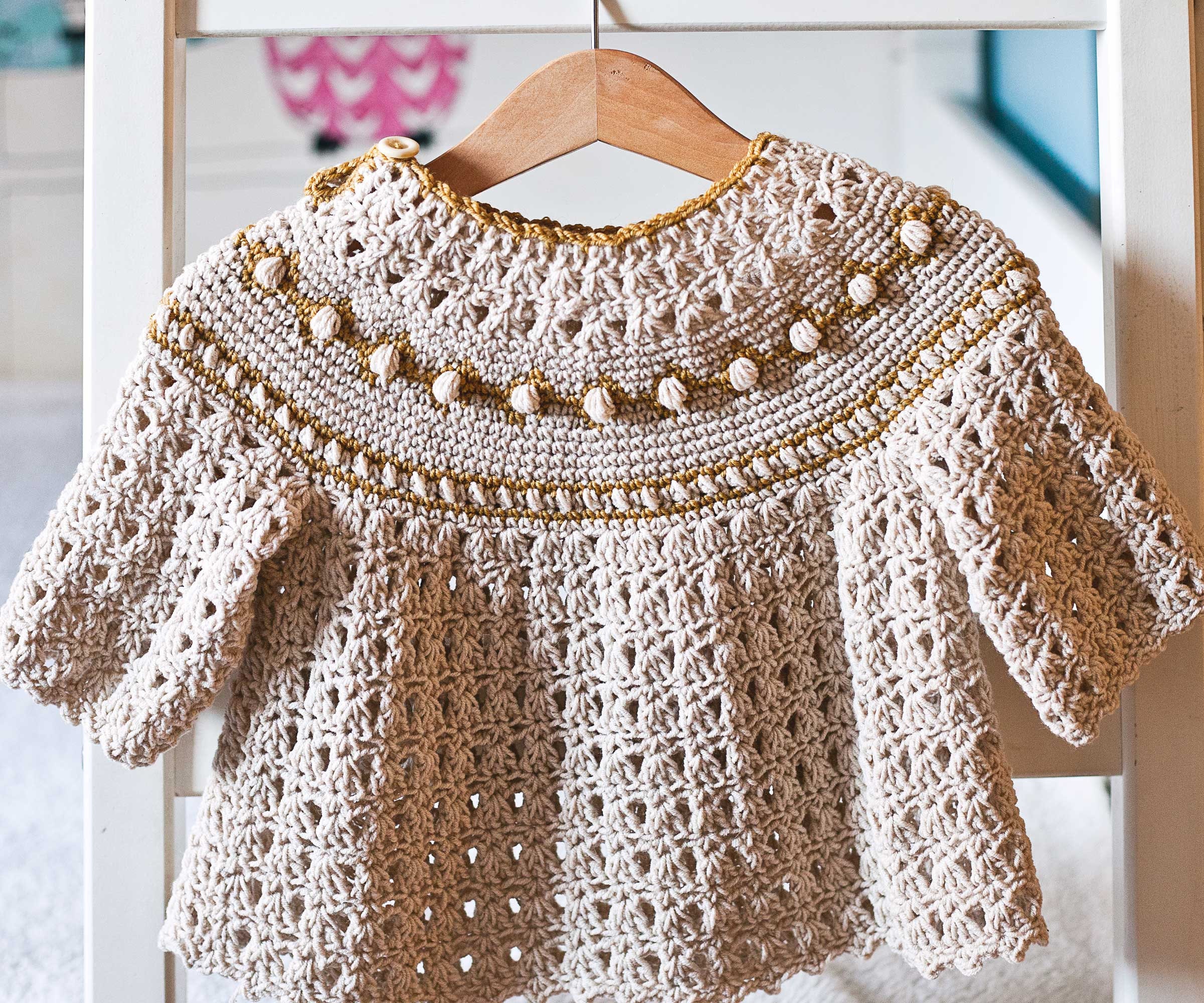 Crochet PATTERN - Jacquard Sweater (child Sizes 1-2y up to 9