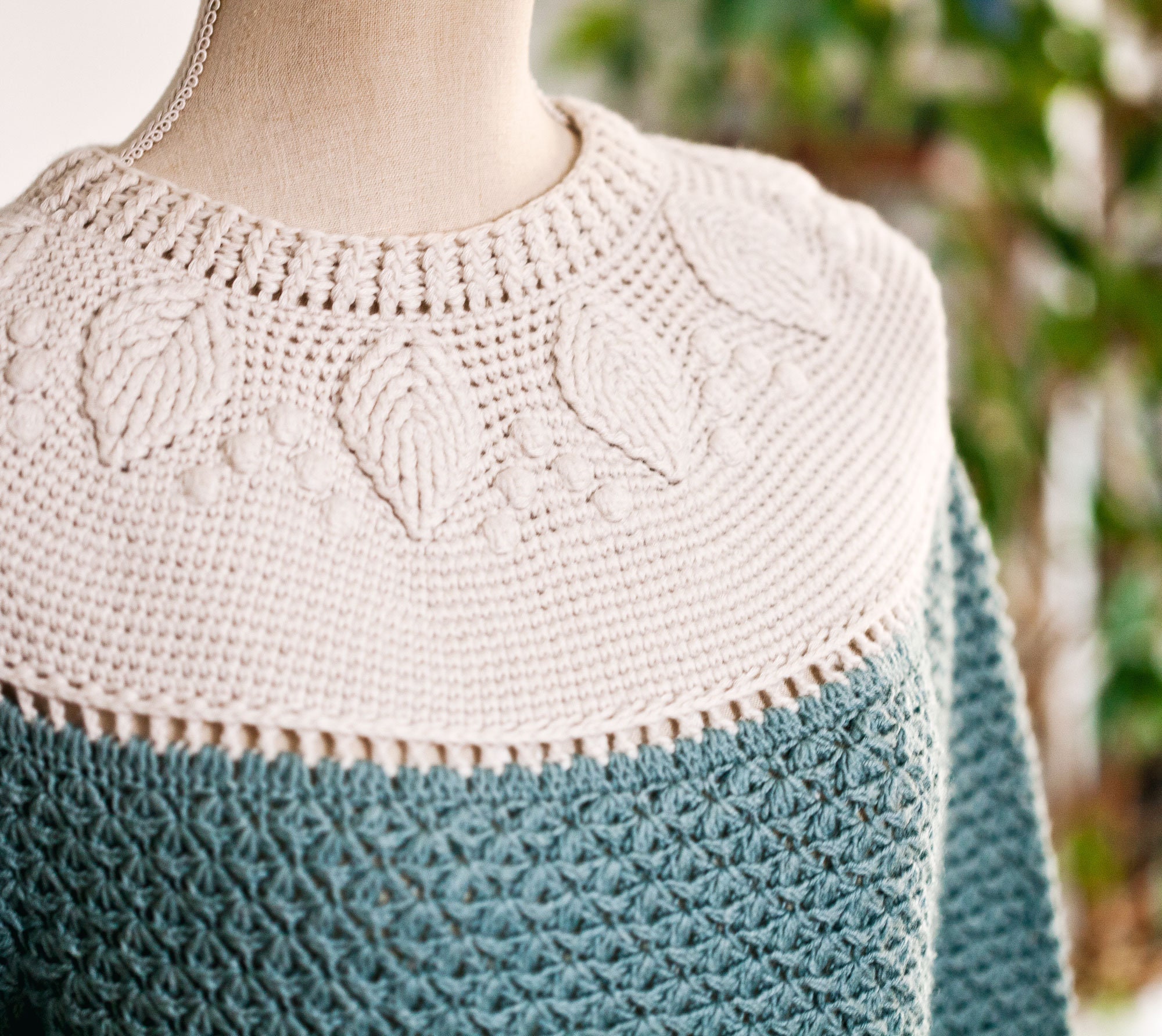 Crochet PATTERN Ladies Harvest Sweater 