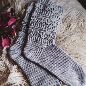 Crochet PATTERN for socks Pearl Socks English only image 4