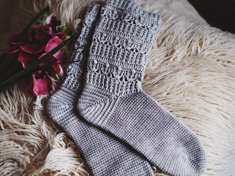 Crochet PATTERN for socks Pearl Socks English only image 4