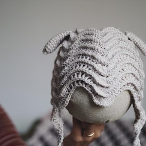 Crochet hat PATTERN Baby Lamb Bonnet sizes baby, toddler, child English only image 3