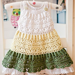 Crochet dress PATTERN Crochet Tiered Dress baby, toddler, child sizes English only image 2