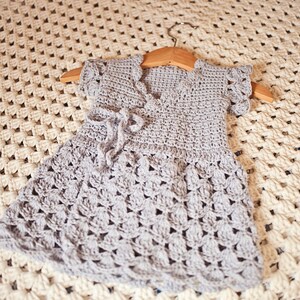 Crochet dress PATTERN Lavender Wrap Dress sizes up to 8 years English only image 5