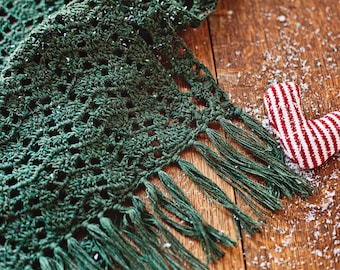 Crochet PATTERN - Christmas Lace Shawl (English only)