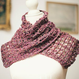 Scarf Crochet PATTERN Solomon's knot scarf English only image 4