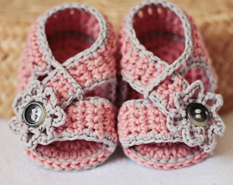 Crochet PATTERN  - Diagonal Strap Sandals (English only)