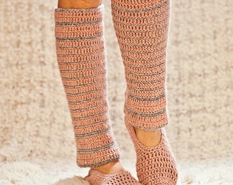 Crochet PATTERN - Basic Slippers with Leg Warmers (English only)