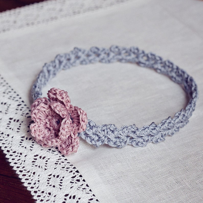 Crochet PATTERN Old Rose Headband sizes baby to adult English only image 3