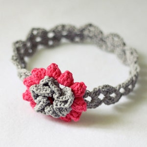 Crochet PATTERN  - Cherry Blossom Headband (sizes - baby to adult) (English only)