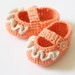 Crochet PATTERN  - Ruffle Mary Janes (English only) 