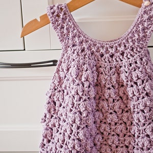 PATRON Vestido a crochet Vestido Candytuft tallas hasta 8 años solo en inglés imagen 7