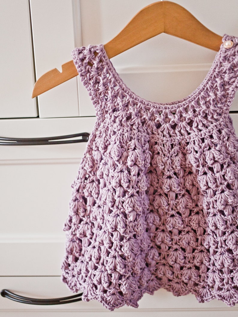 Crochet dress PATTERN Candytuft Dress sizes up to 8 years English only image 7