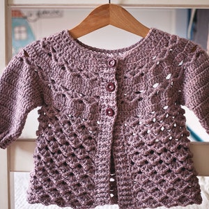 Crochet PATTERN Semilla Cardigan sizes Baby up to 10 Years english Only ...