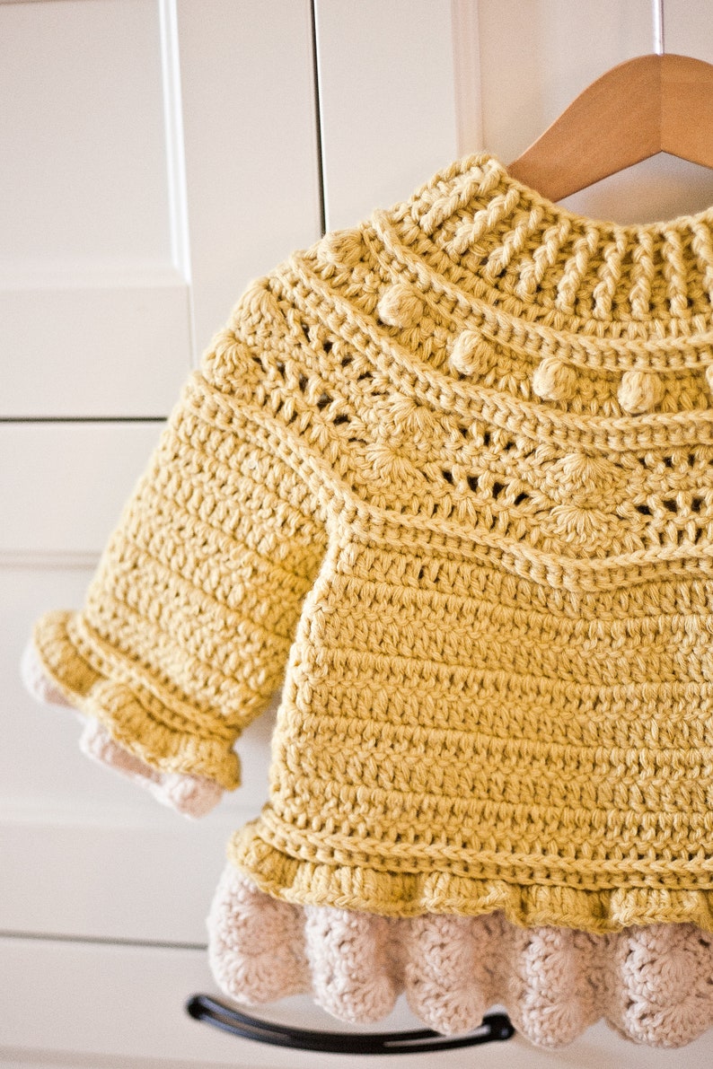 Crochet PATTERN - Ranunculus Sweater (child Sizes 0-6m up to 9-10 Years ...