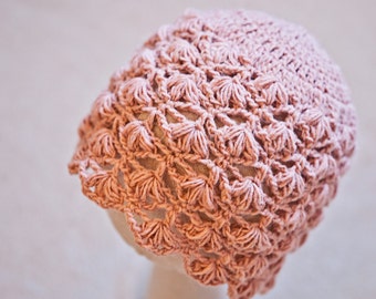 Crochet PATTERN - Flower Petal Beanie (English only)