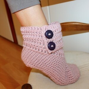 Crochet PATTERN pdf file Ladies Ankle Boots English only image 5