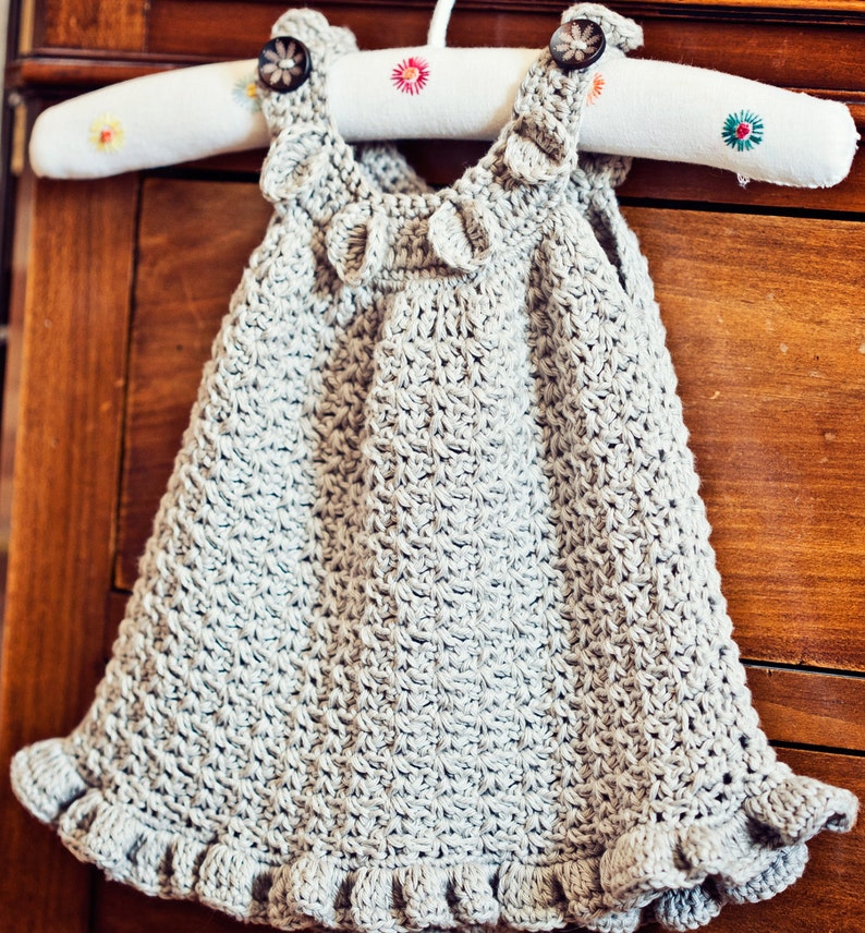 Crochet dress PATTERN Halter Ruffle Dress sizes up to 5 years English only image 3