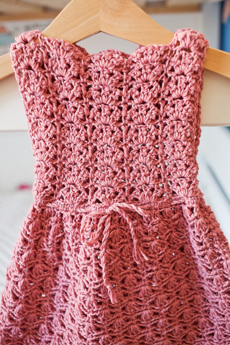 Crochet PATTERN Scalloped Neckline Lace Dress baby Etsy