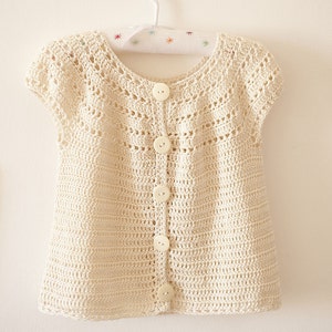 Crochet PATTERN  - Sophie's Cardigan (sizes from 6months up to 5 years) (English only)