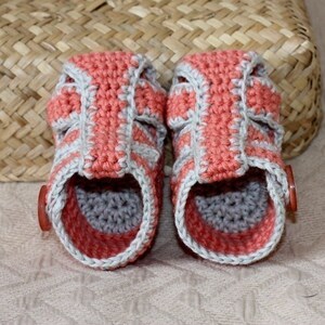 Crochet PATTERN for baby booties Double Sole Baby Sandals English only image 4
