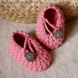 Crochet PATTERN Pretty in Pink Baby Booties English only image 2