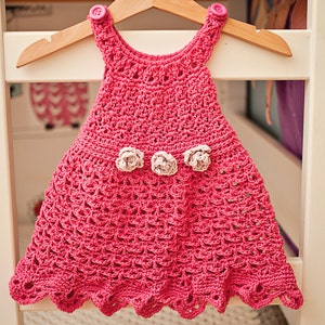 Crochet dress PATTERN Flower Sundress sizes up to 8 years English only image 3