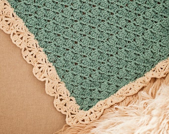 Crochet PATTERN - Seashell Blanket (English only)
