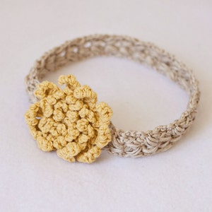 Crochet PATTERN - Sun Flower Headband (sizes - baby to adult) (English only)