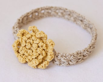 Crochet PATTERN - Sun Flower Headband (sizes - baby to adult) (English only)