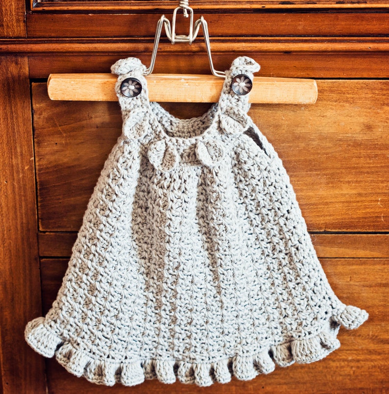 Crochet dress PATTERN Halter Ruffle Dress sizes up to 5 years English only image 4