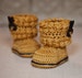 Crochet PATTERN for baby booties - Easy Cable Boots (English only) 