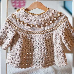 Crochet PATTERN Jacquard Sweater child sizes 1-2y up to 9-10years English only image 6