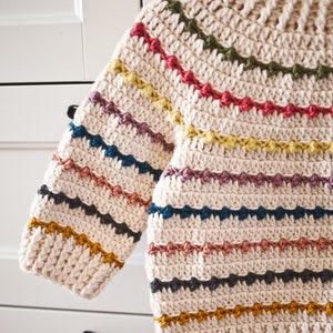 Crochet PATTERN Rainbow Sweater child Sizes 0-6m up to 9-10y english ...
