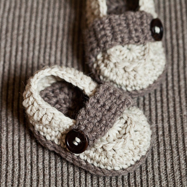 Crochet PATTERN - Baby Loafers (English only)