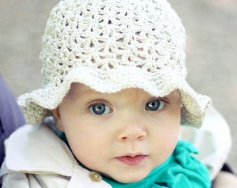 Crochet hat PATTERN  - Summer Sun Hat (baby to adult) (English only)