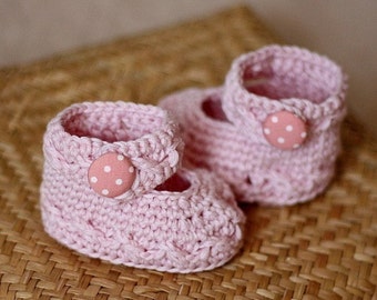 Crochet PATTERN - Polka Dot Baby Mary Janes (English only)