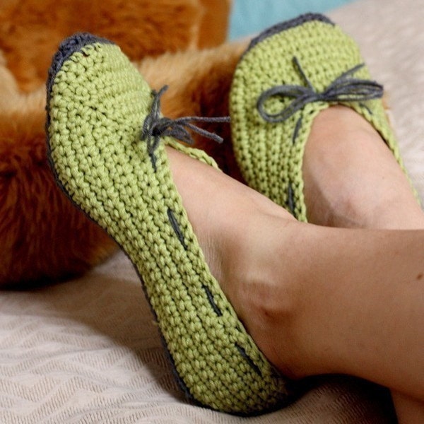 Crochet PATTERN  - Ladies Ballet Flats (English only)