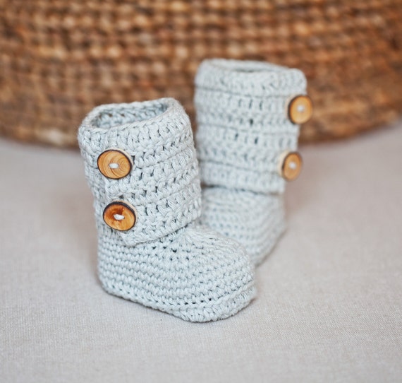 PATR N de crochet Botines para beb solo en ingl s Etsy M xico