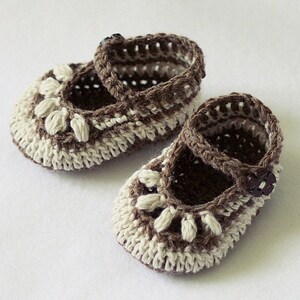 Crochet PATTERN Chocolate Baby Booties English only image 4